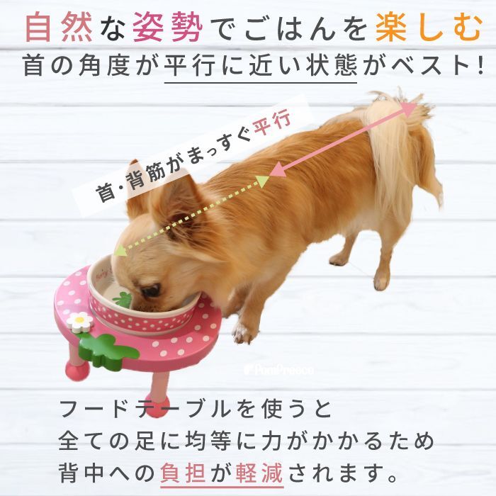 小型犬用 木製 食器台 トロピカルフルーツ ※お皿は別売りポンポリース