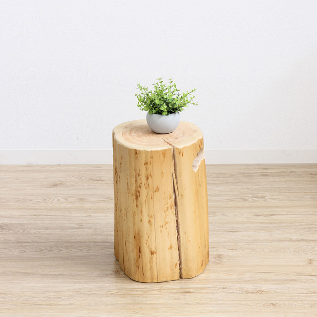 日本製ヒノキ切り株スツール（約W25×D25×H38cm） KRO-63112