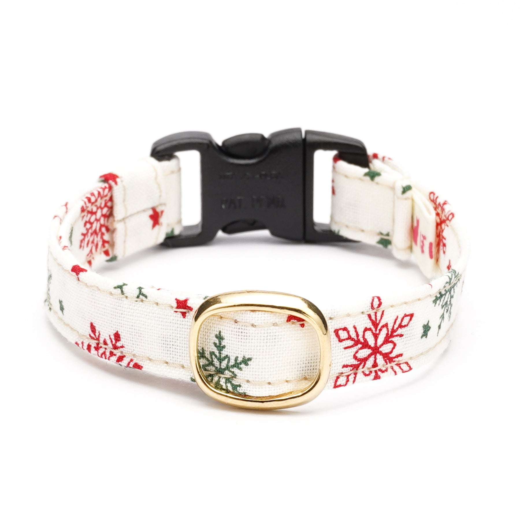 猫首輪 クリスマス スノークリスタル オフホワイト｜ぽぽねこ公式