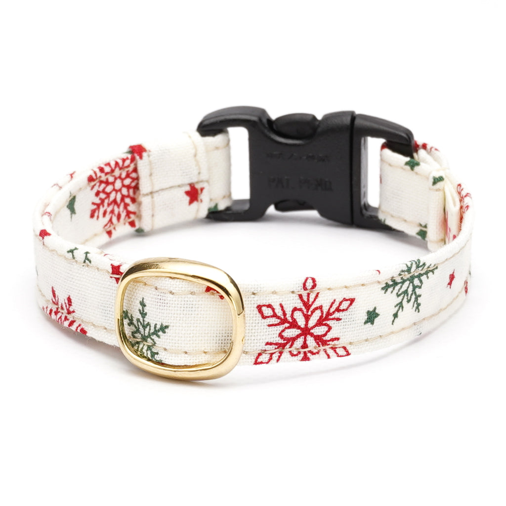 猫首輪 クリスマス スノークリスタル オフホワイト｜ぽぽねこ公式