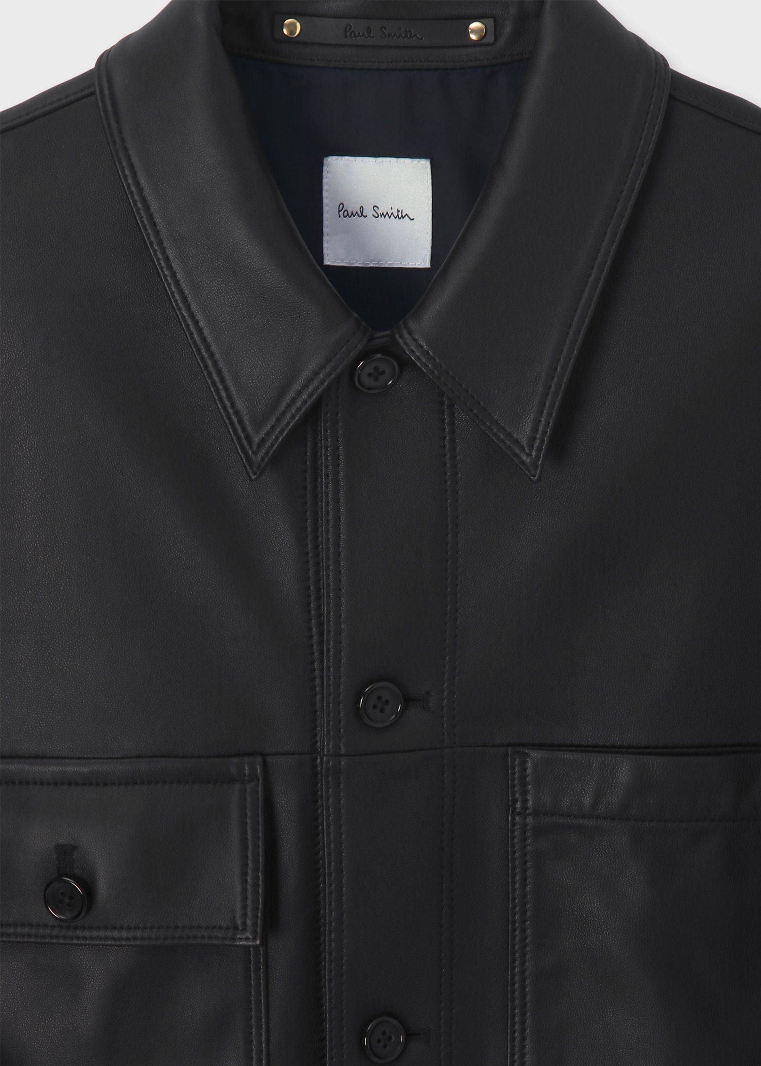 アシンメトリーポケット レザー ブルゾン ｜ポール・スミス