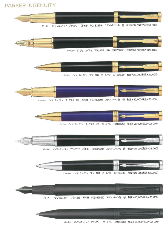 PARKER INGENUITY ボールペンデビュー。インジェニュイティってなに
