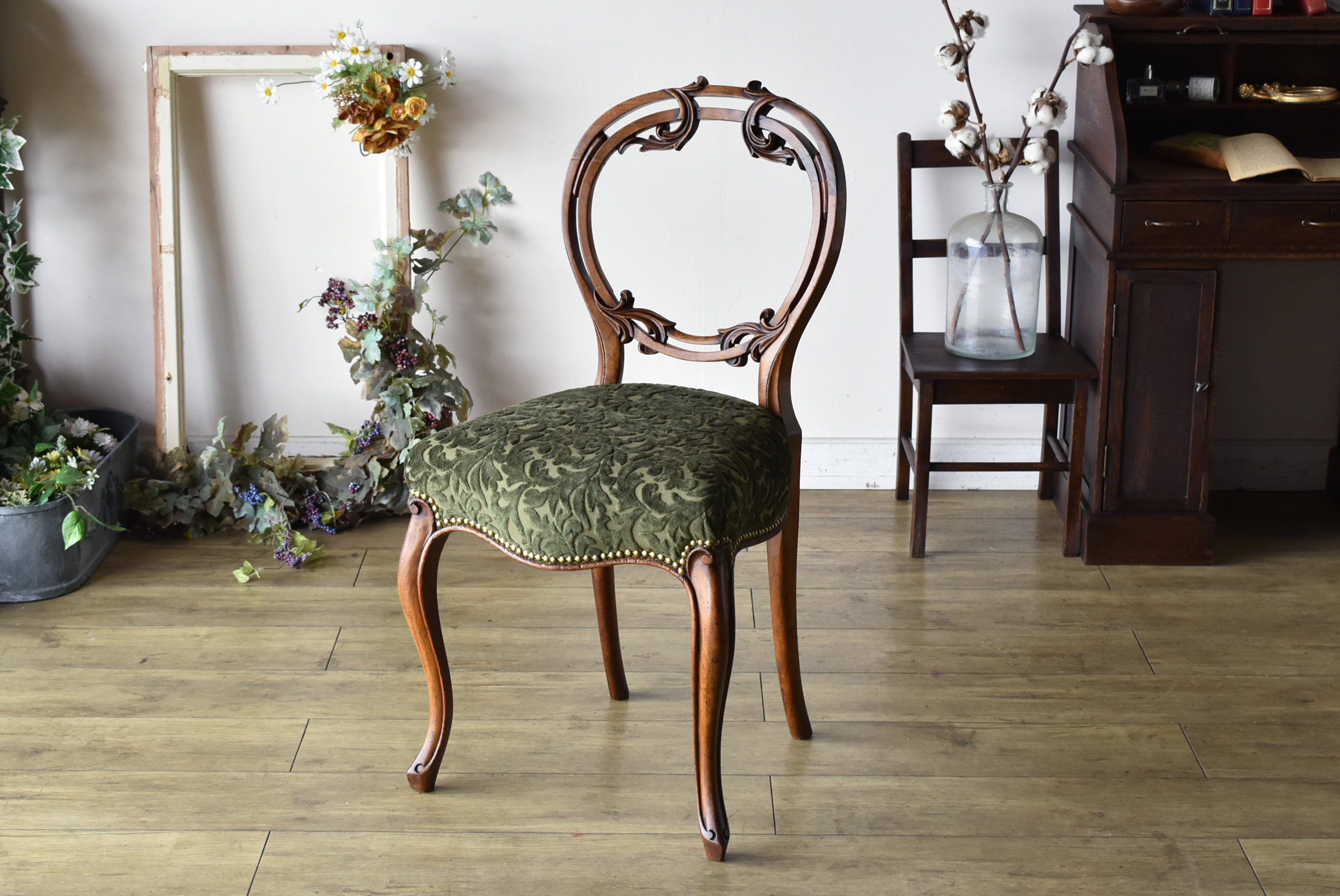 パルテノン アンティーク / c266-1 バルーンバックチェア