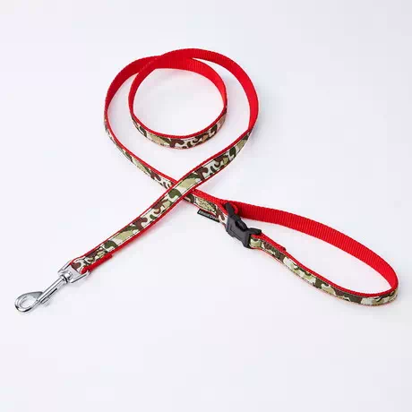 犬用引き紐 EthicalDoor エシカルドア 迷彩リード S レッド | ペティオ
