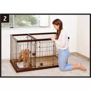 トイレのしつけが出来る ドッグルームサークル ホワイト ワイド専用