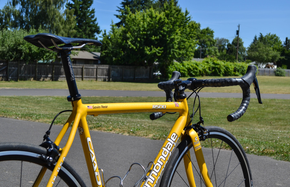 Yellow Cannondale R 500 Cannondale R500 CAAD4