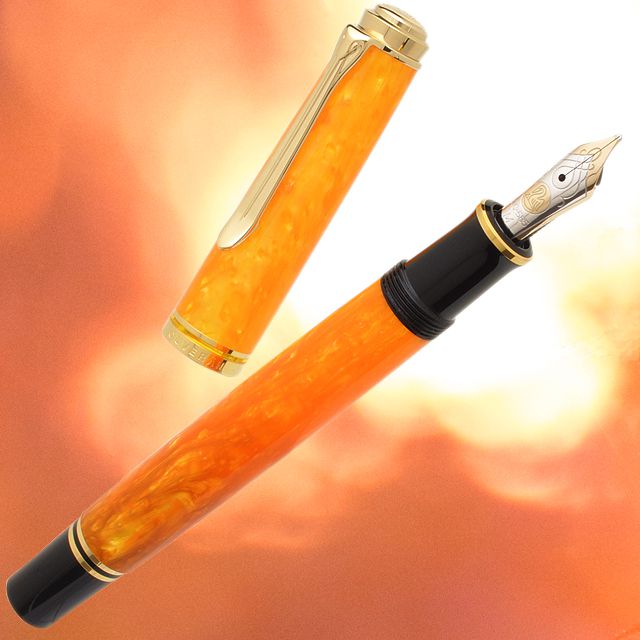 Pelikan m600 ヴァイブランドオレンジ 限定生産文字幅F インク付き