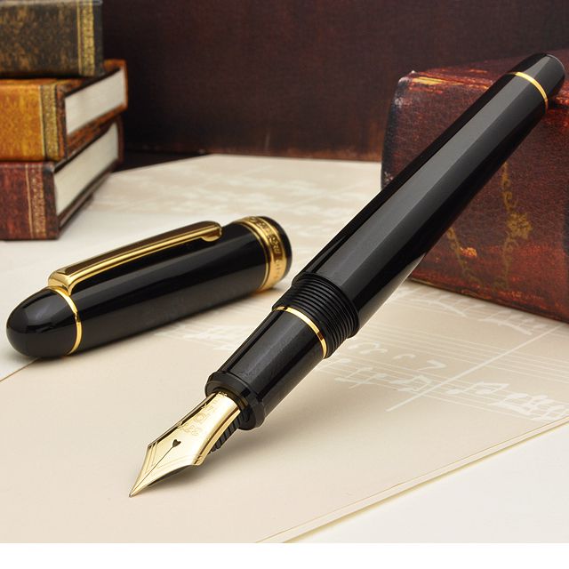 PLATINUM プラチナ万年筆 ＃3776 センチュリー 万年筆 ブラックイン