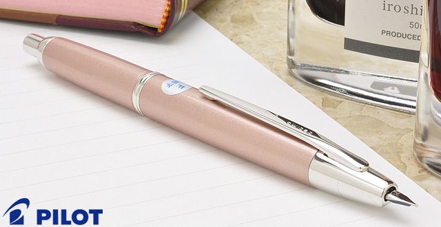 パイロットキャップレス万年筆シャンパンピンク*駿河蒔絵F 新品)PILOT