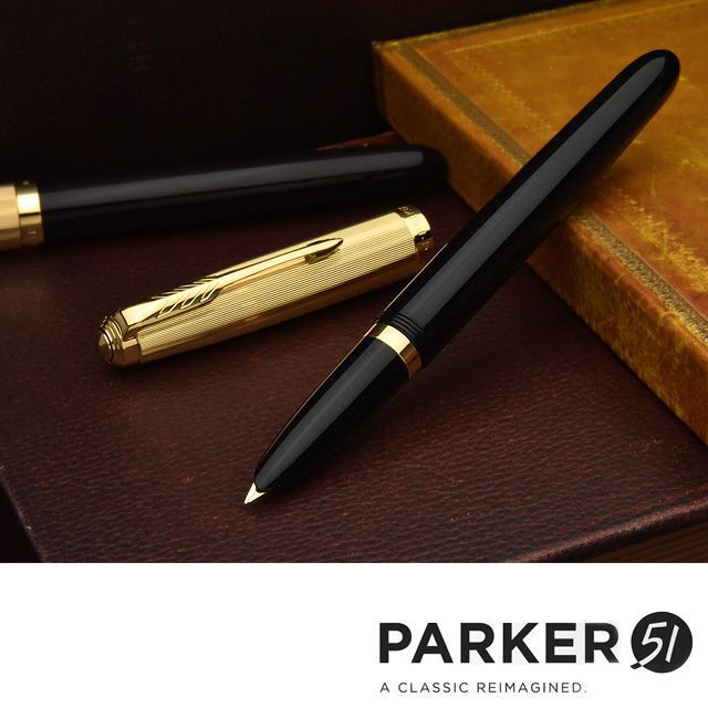 パーカー（Parker）ブラウンマーブル模様 万年筆とボールペンのセット