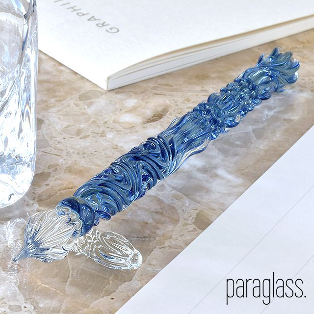 paraglass パラグラス ガラスペン Royal glass pen アクア | ペンハウス