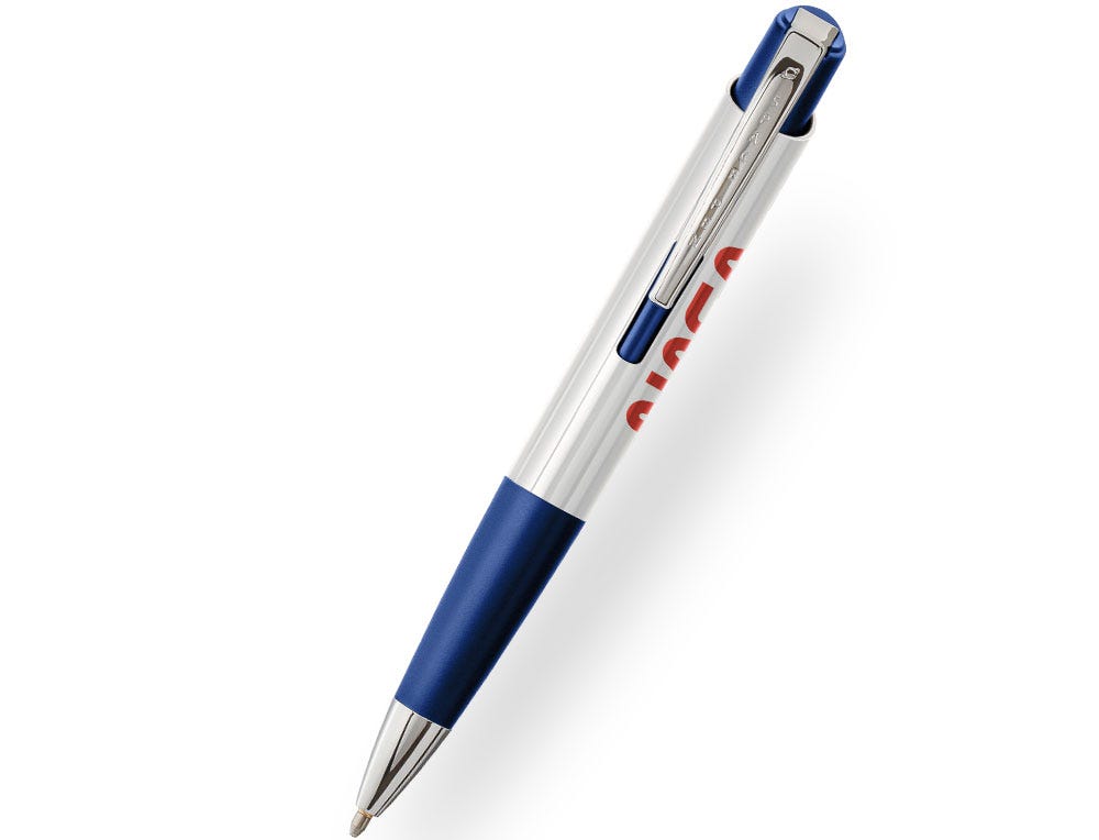 Fisher Space Eclipse White & Blue with NASA logo Ballpoint Pen