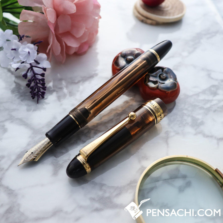 PILOT Custom 823 Fountain Pen - Amber Brown Demonstrator