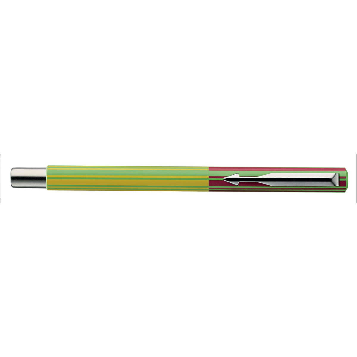 Parker Vector Fizzy Green, Neon Yellow Candy Stripe Rollerball Pen