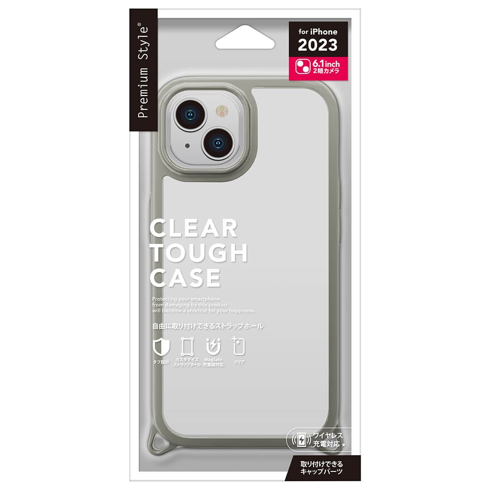 iPhone 15用 クリアタフケース [グレー]｜株式会社PGA
