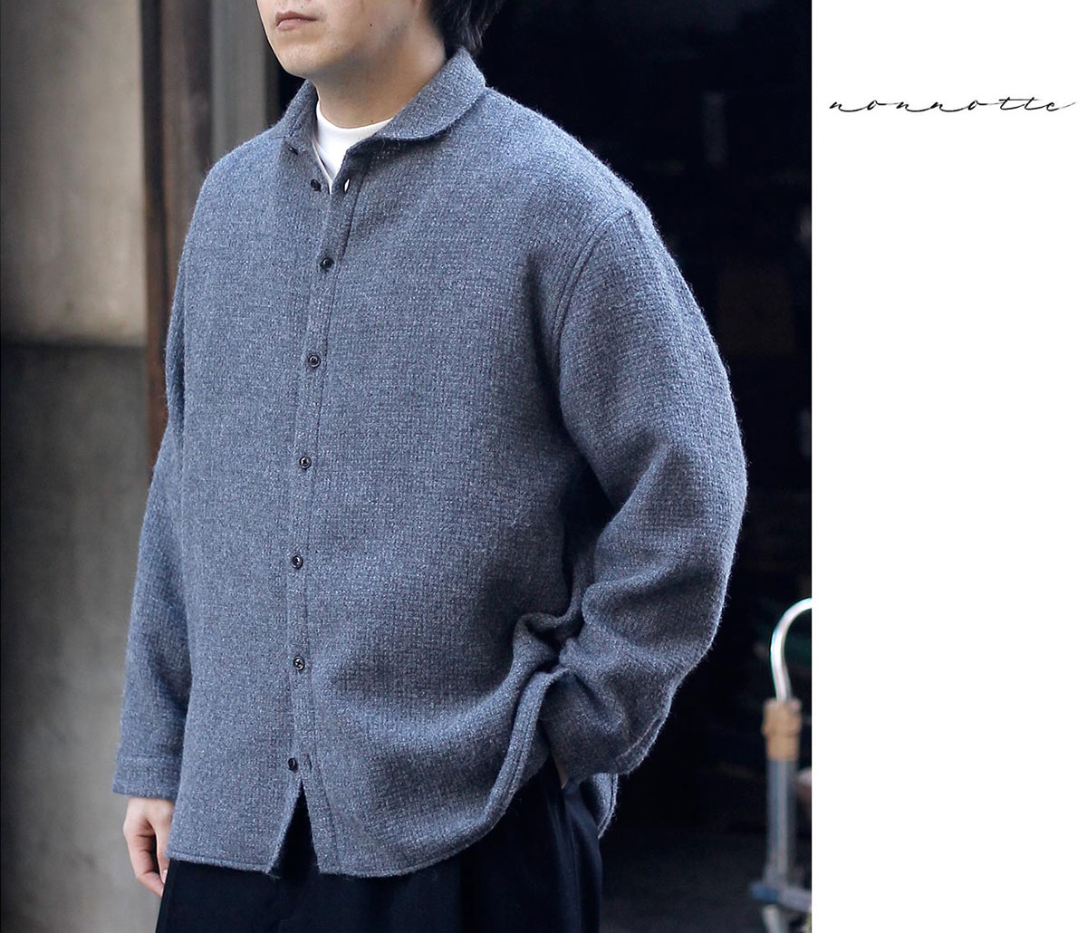 ノノット NONNOTTE アルパカ ドビー ワッフル オーバーサイズド