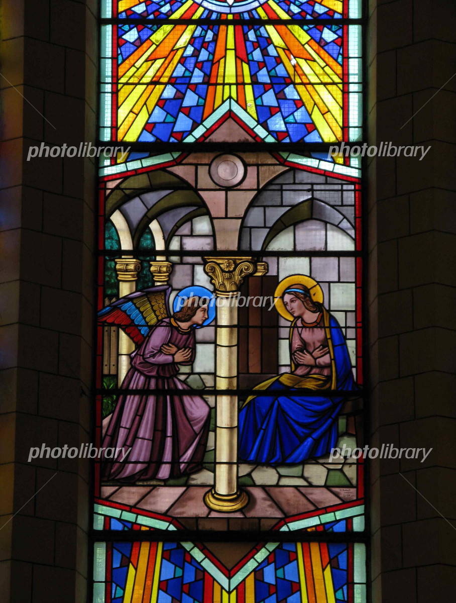 イスラエル 受胎告知教会 ステンドグラス 写真素材 [532284] - フォト