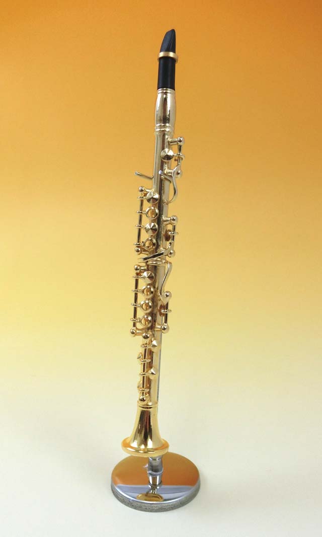 ミニチュア楽器 クラリネット 1/6サイズ ゴールド - 管楽器雑貨専門店pitch