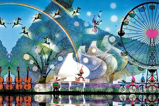 ジグソーパズル 風の中の白いピアノ 藤城清治 1000ピース ※在庫限り