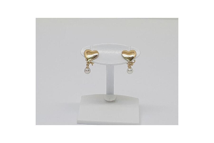 ミキモト k14 ピアス MIKIMOTO 1.28g ハート ベビーパール パール直径