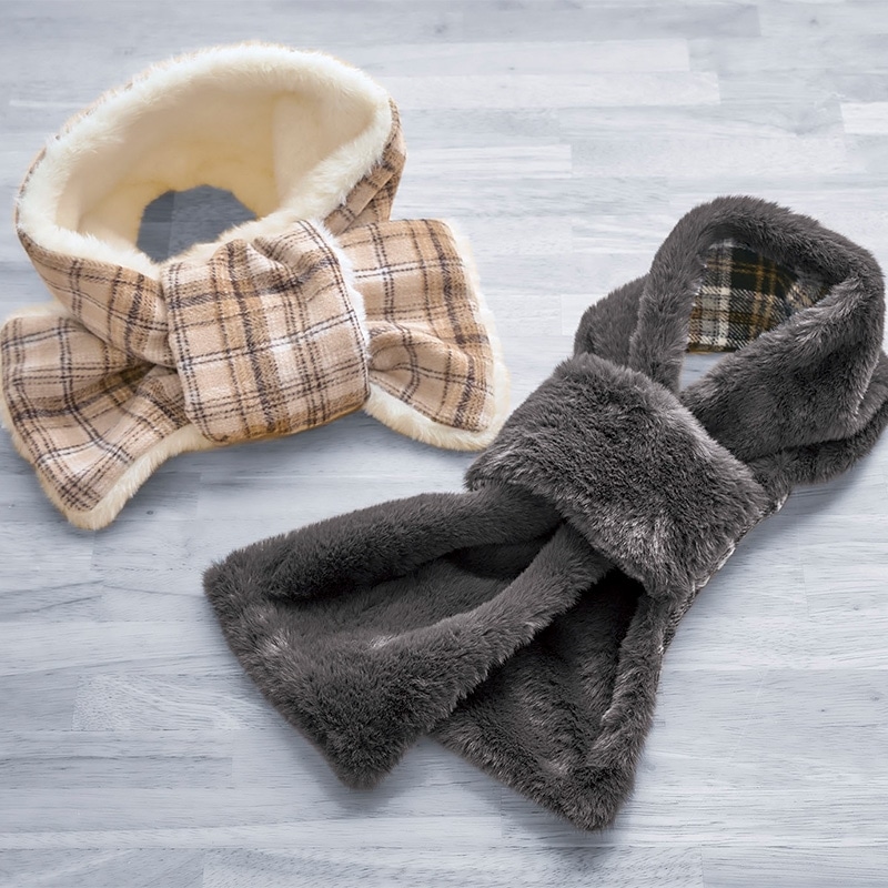 新品 犬服 free stitch リバーシブルジャケット マフラー セット