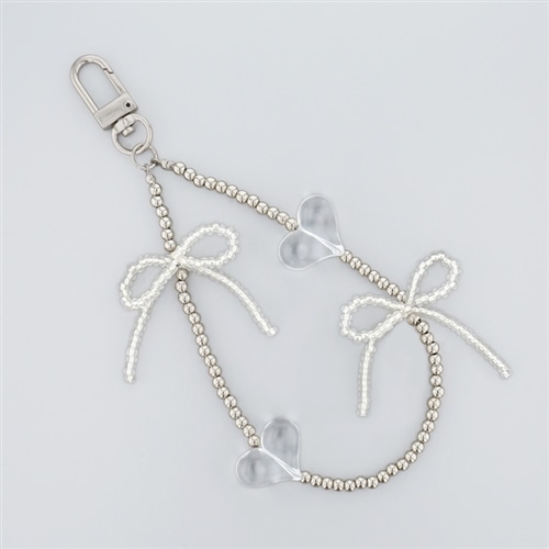 ビーズリボンストラップ(シルバー): 通常| プラザオンラインストア