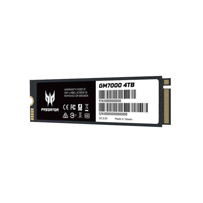 Acer Predator GM7000 M.2 up to 2TB storage and 7400 MB/s read speed