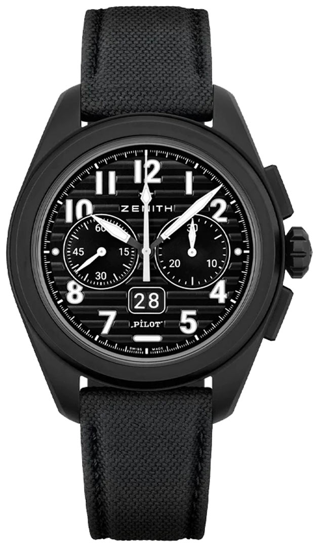 49.4000.3652/21.I001 Zenith Pilot Big Date Flyback Chrono Mens Watch