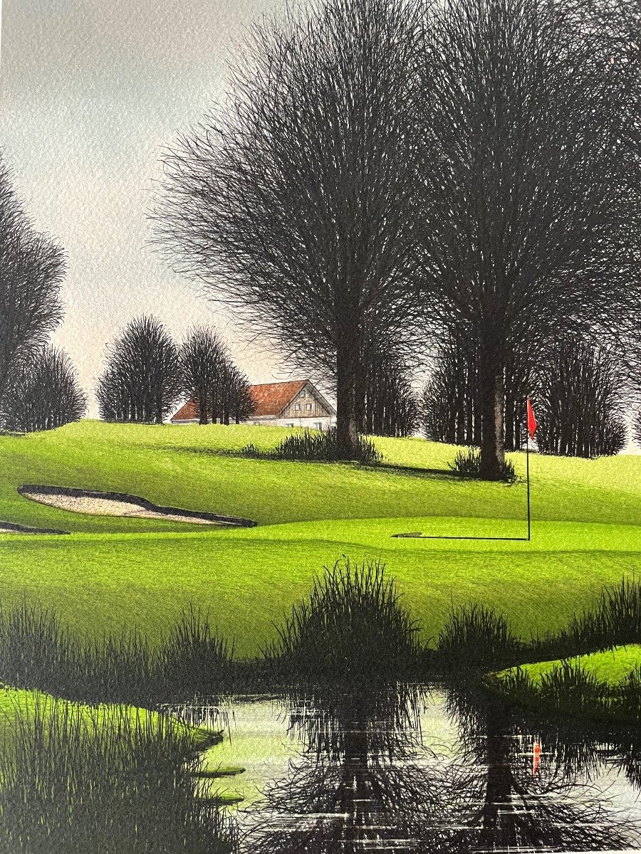 Proantic: Lithograph From The 80s, Signed Jacques Deperthes 