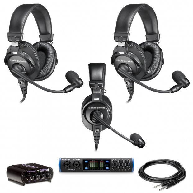 Three Person Podcast Studio Equipment Package with 3 Audio