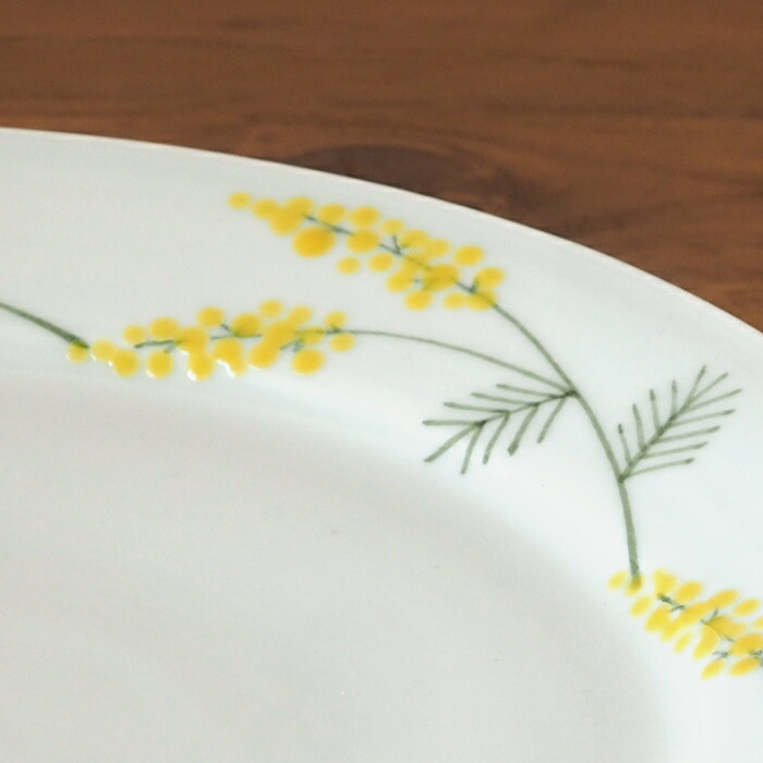 徳永遊心窯 色絵ミモザ 7寸皿 | 食器と料理道具の専門店「プロキッチン」