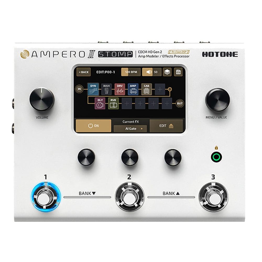 Hotone Ampero II Stomp MP-300 Amp Modeler & Effects Processor