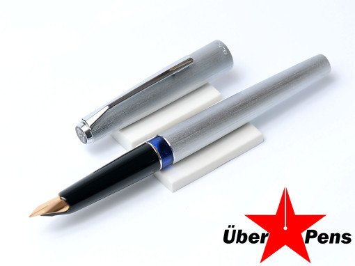 1970's Pelikan SILVEXA No.28 Brushed Steel 18K 750 Gold HF Nib