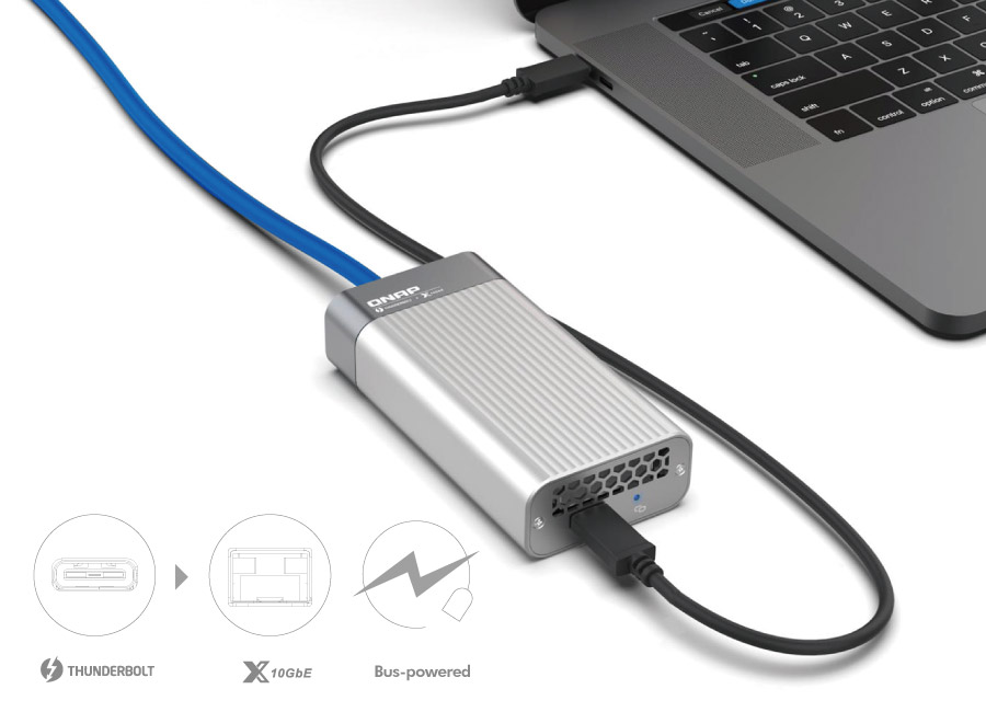 QNAP QNA-T310G1T Thunderbolt 3 10GbE アダプ QNA-T310G1T | Connect
