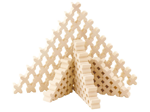 木のおもちゃ カルテット / X(エックス)-ブロック・100|セレクタ社(ドイツ)