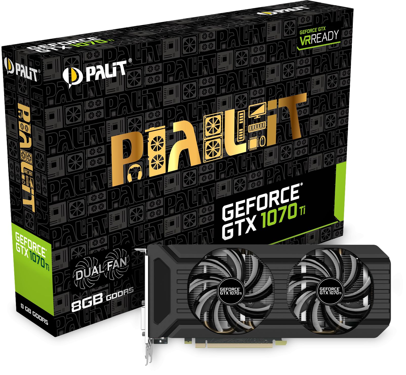 NVIDIA Palit GeForce GTX1070Ti 8GB Dual グラフィックボード