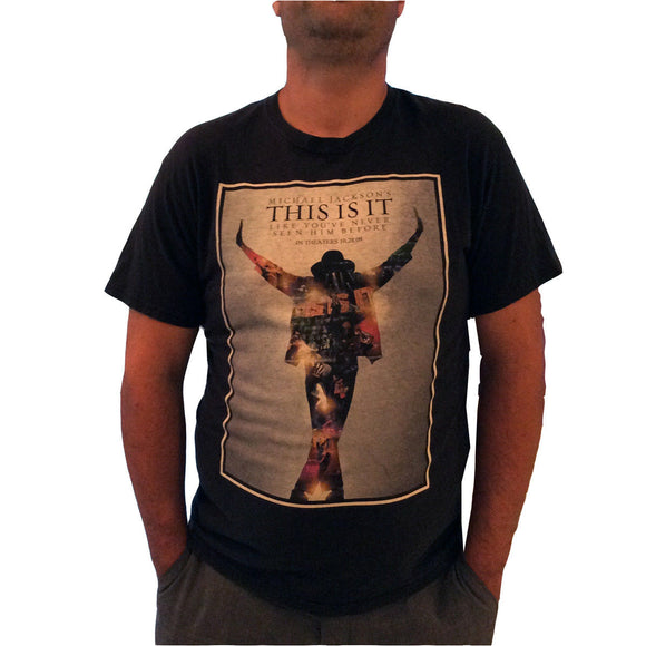 Michael Jackson T Shirt This Is It, 2009 Movie Promo, Large – Rock