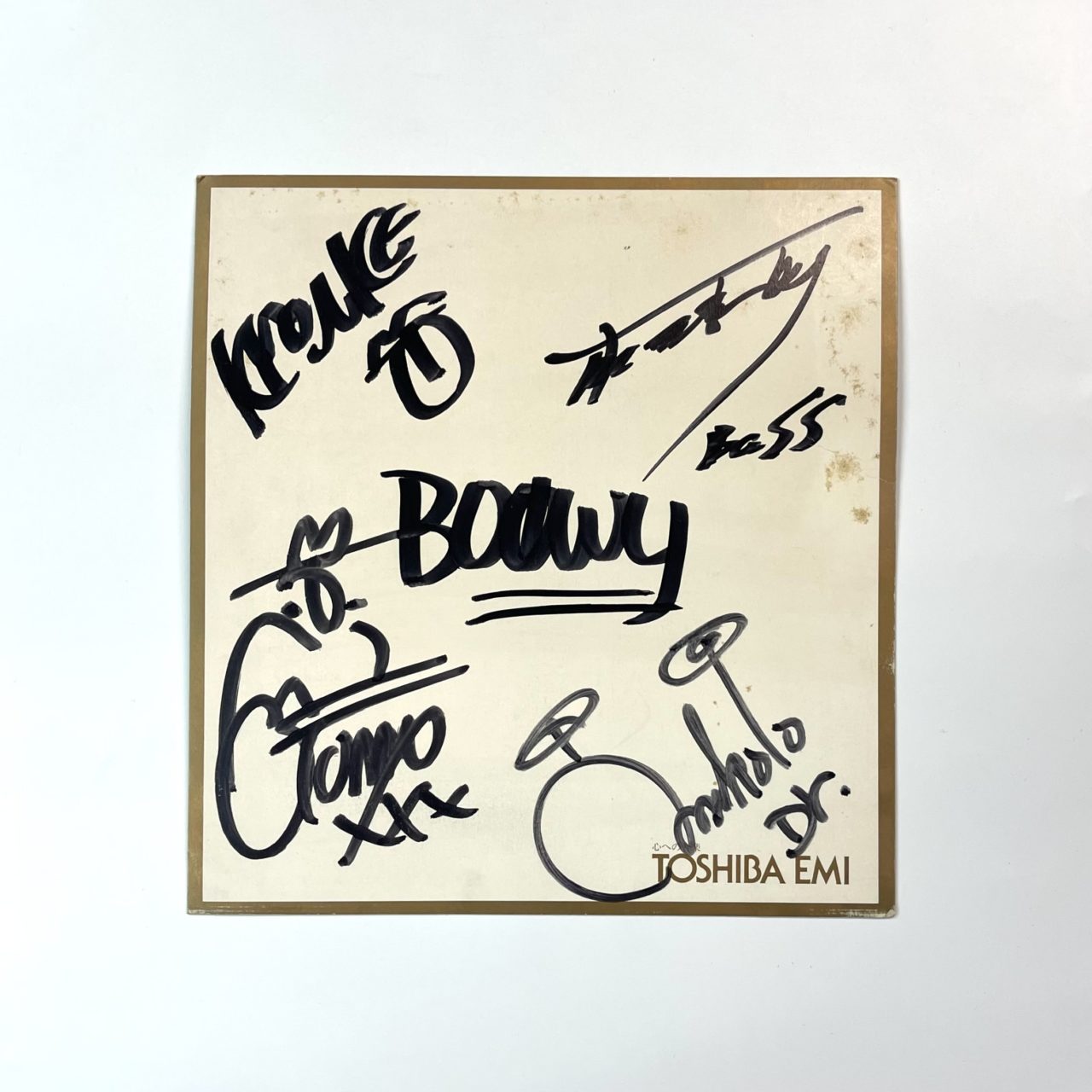 BOOWY時代の氷室さんの直筆サイン BOOWY 直筆サイン入り色紙 氷室京介ベロ