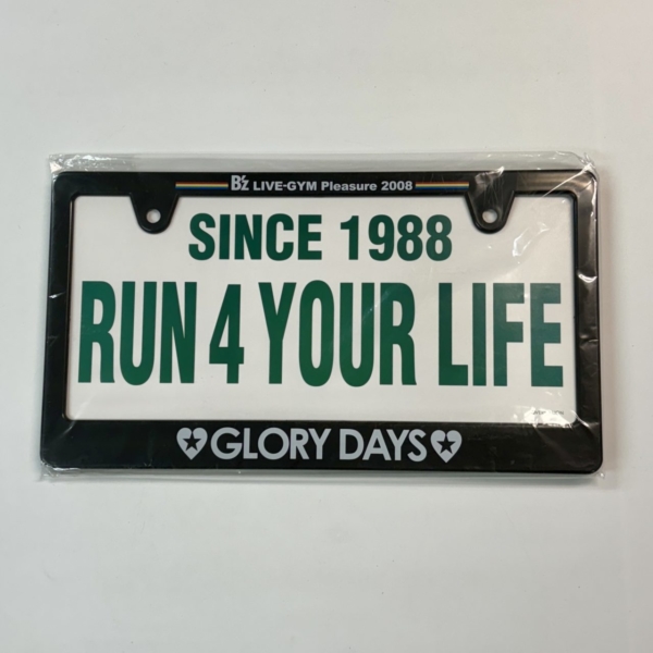 B'z カーグッズ ナンバーフレーム GLORY DAYS ナンバープレート B'z
