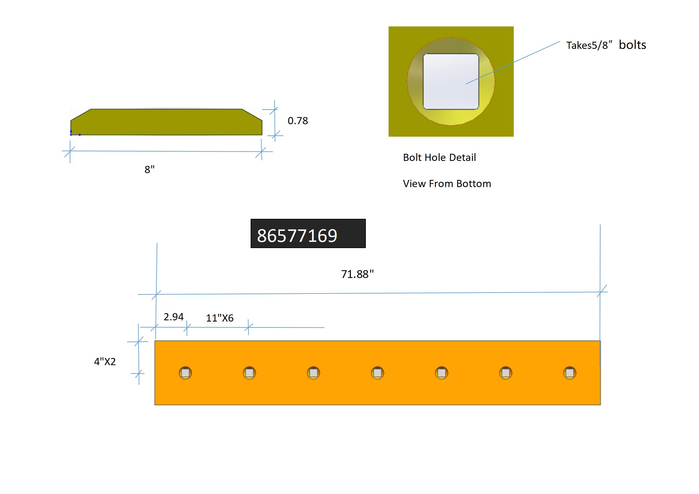 126519A1 | New Holland Cutting Edges-88.90