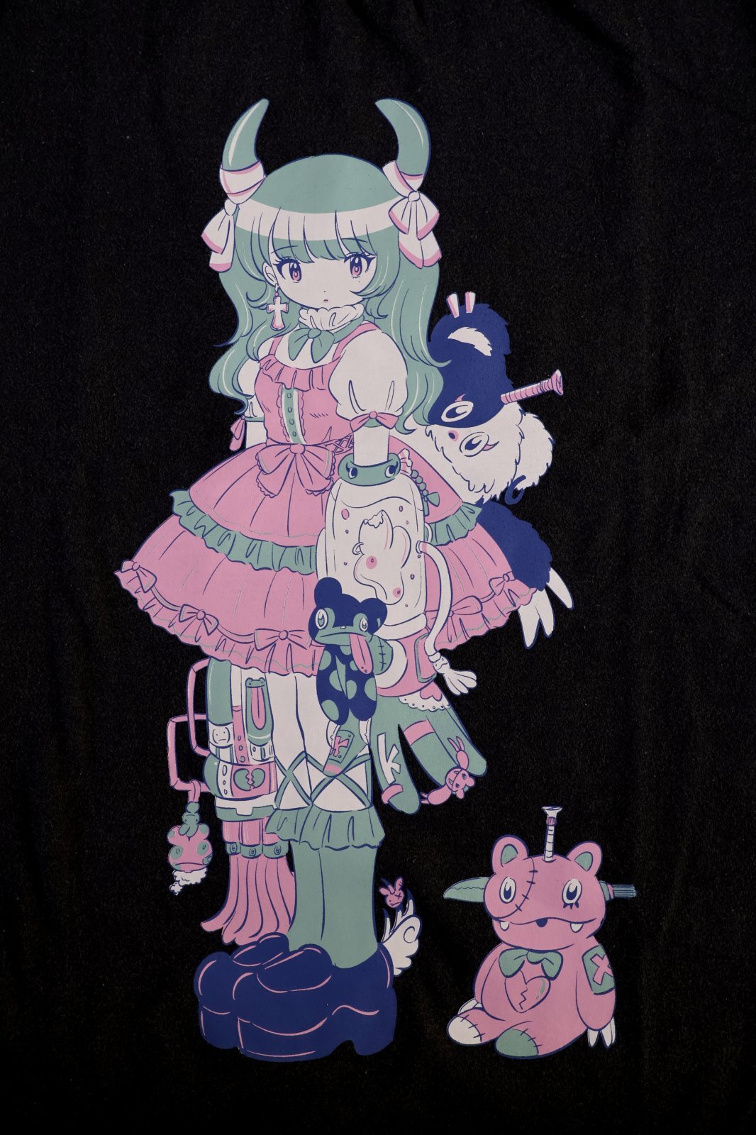 KIDILL LOLITA GIRL T-SHIRT HARD WASH ARTWORK BY KAE TANAKA KL951