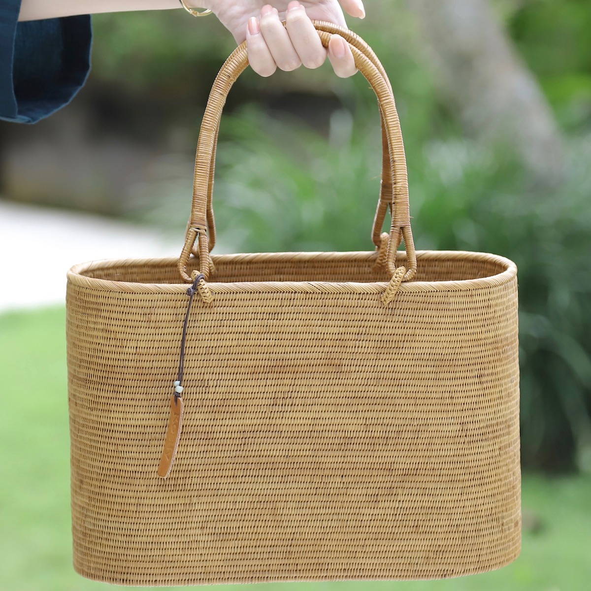 楕円スーパー 深型 Mサイズ (SAB032) +オリジナルの着脱式巾着付き