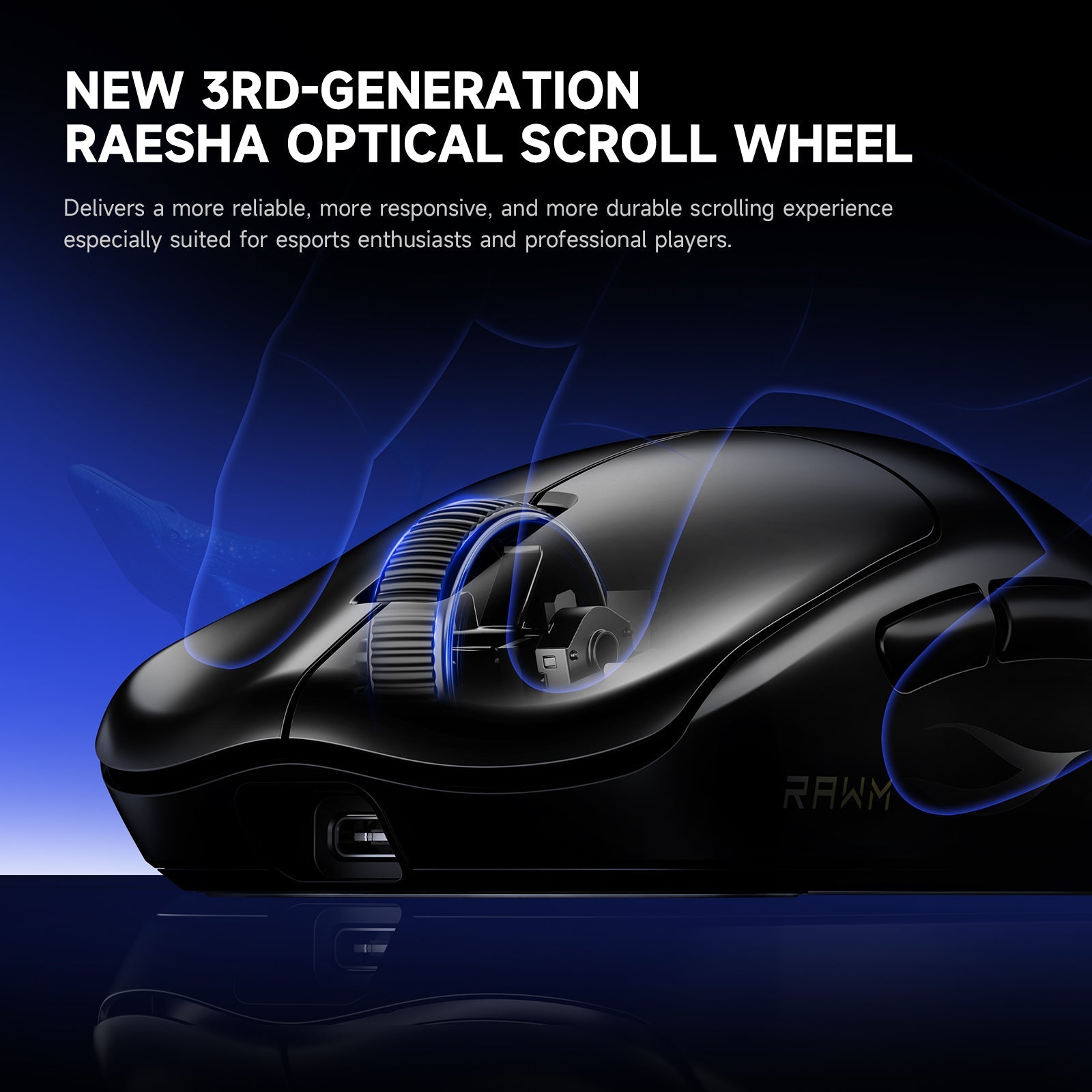 RAWM LEVIATHAN V4 Dual 8K 55g Lightweight Wireless Gaming Mouse