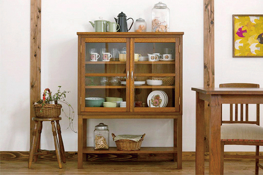 昭和レトロ食器棚(食器は付きません)