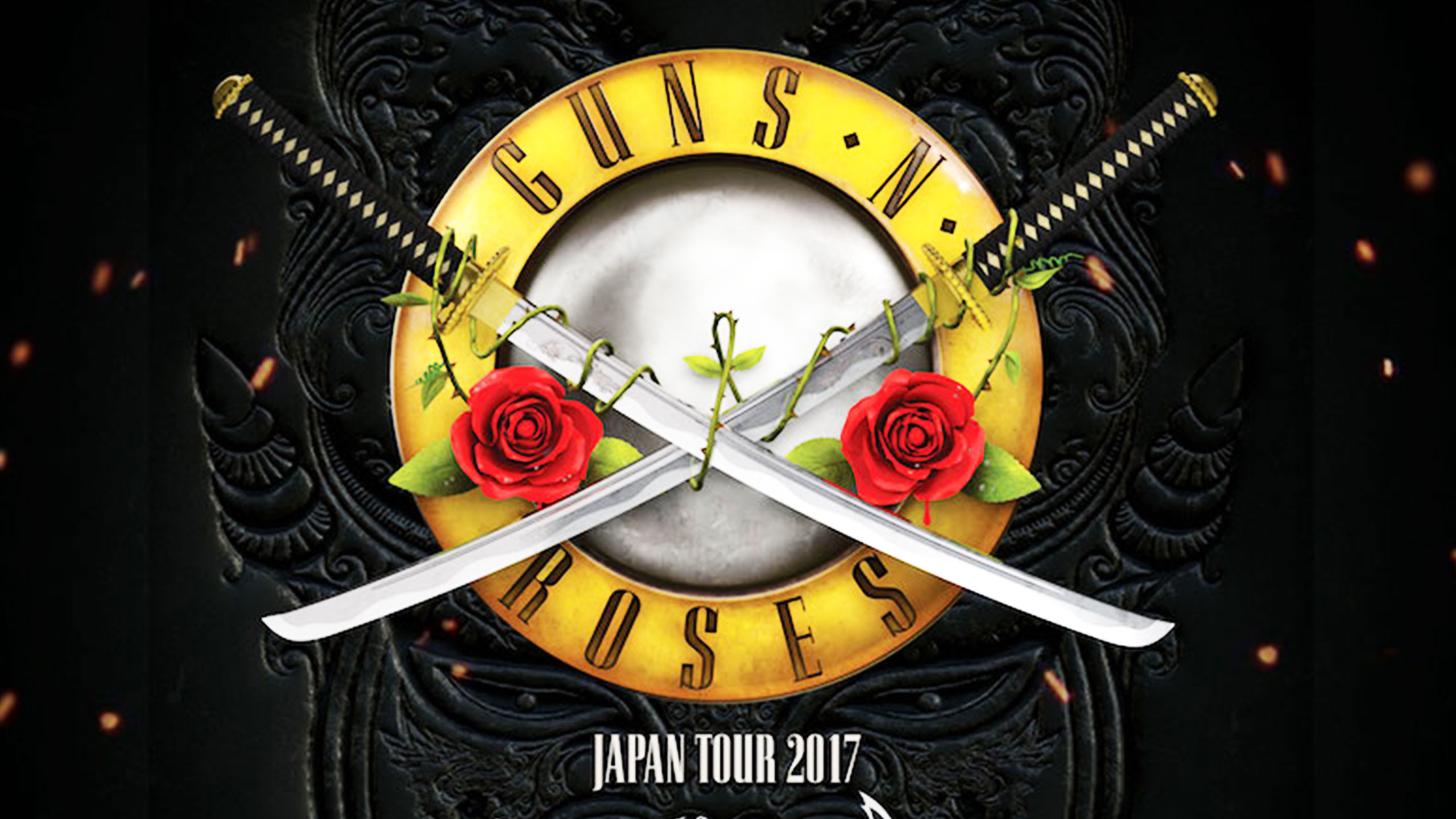 GUNS N' ROSES ガンズアンドローゼズ 埼玉限定リトグラフ GUNS N'