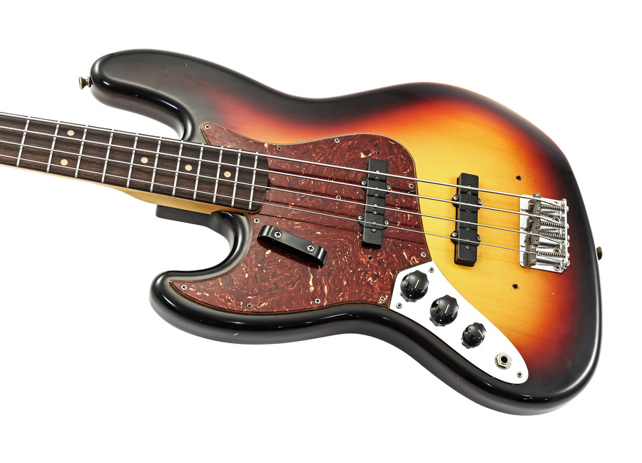 Fender Custom Shop 1964 Jazz Bass Journeyman Relic 3 Tone Sunburst
