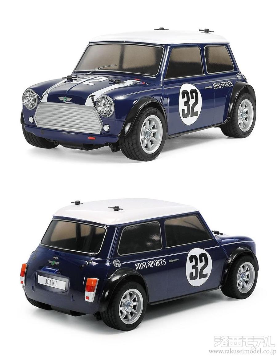 タミヤラジコンミニクーパーレーシング特注色プロ塗装アルミホイール装着