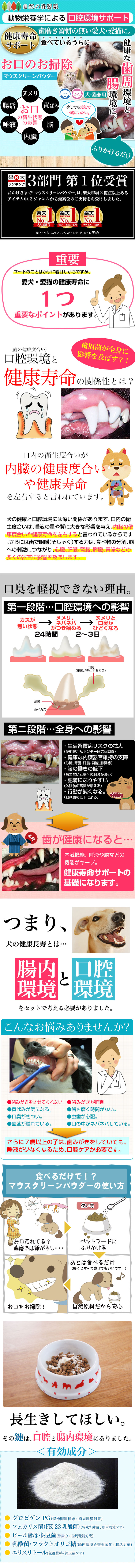 【匿名配送送料込】マウスクリーンパウダー　愛犬•愛猫用　合計180g自然の森製薬 匿名配送送料込】マウスクリーンパウダー 愛犬•愛猫用 合計180g自然の