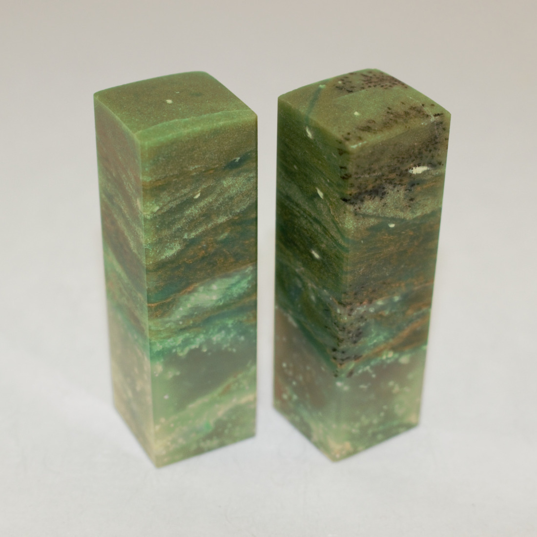 楽天市場】≪ポイント5倍≫ 最高級篆刻印材 『広東緑石印材』6分2顆組