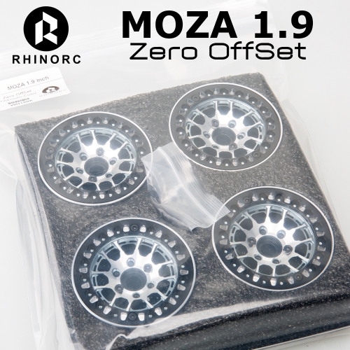 RhinoRC MOZA Titanium Color ZERO OffSet Aluminum 1.9 Inch Wheel